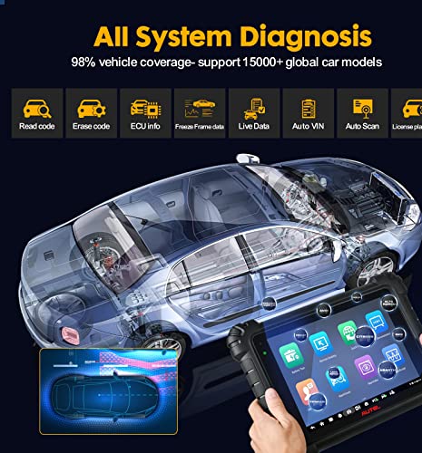 Autel Scanner MaxiCOM MK906 Pro: 2024 Upgrade Version of MS906BT / MP900-BT, ECU Coding Same As MK908P, Bi-Directional Control, 40+ Services, Guided Functions, FCA AutoAuth