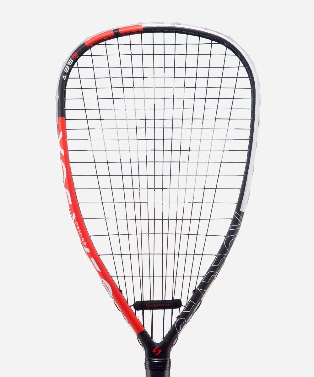 Gearbox M40 185 Quad Racquetball Racquet - Red 3 5/8x22