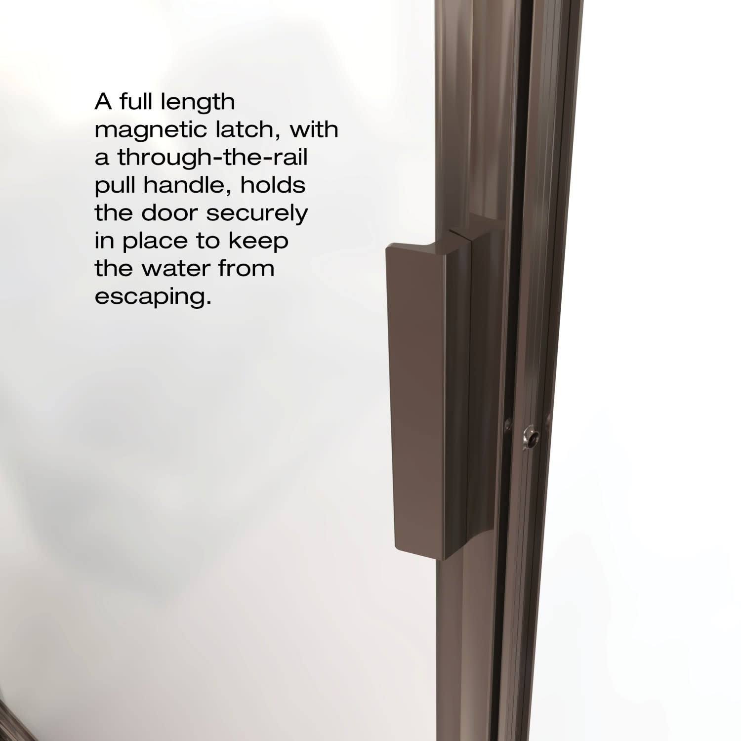 Basco A001-8CL Deluxe 63-1/2x22 High x 32-7/8x22 Wide Pivot Framed Shower Door with Silver