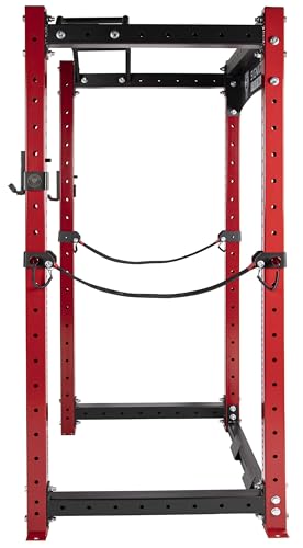 Power Rack Squat Stand, 1000 Pound Capacity 3“ x 3” for Home & Garage Gym with J-Hooks, Multiple Styles