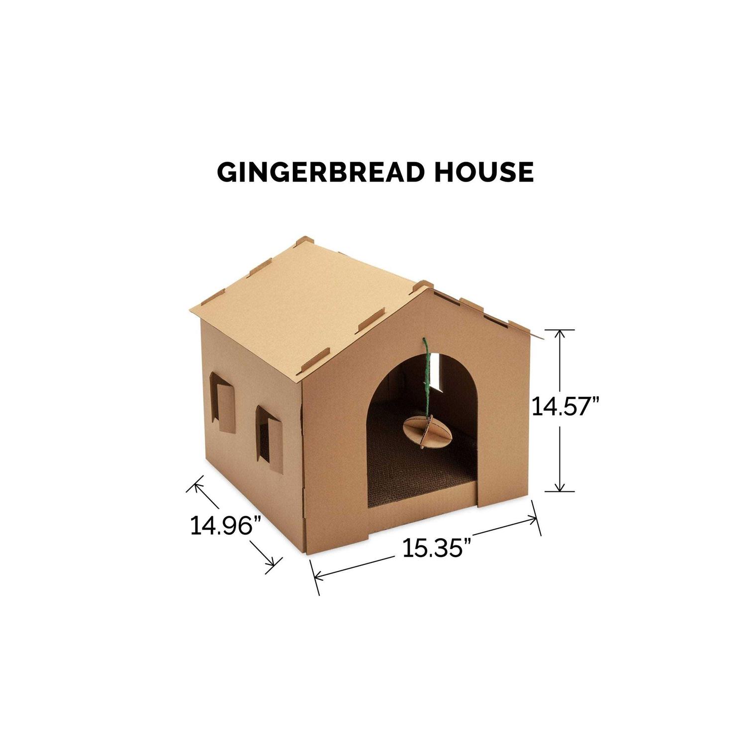 FurHaven Corrugated Cat Scratcher House with Catnip - Pet Supplies online store