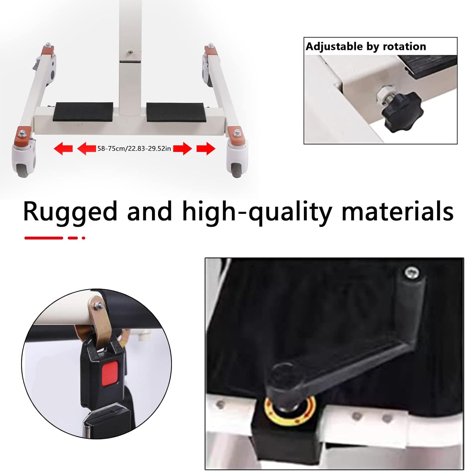 Transfer Wheelchair, Wheelchair Lift for car, Lifts for Home use with Soft Cushion, Transport Chair for Elderly Handicapped, bedridden Patients Supplies