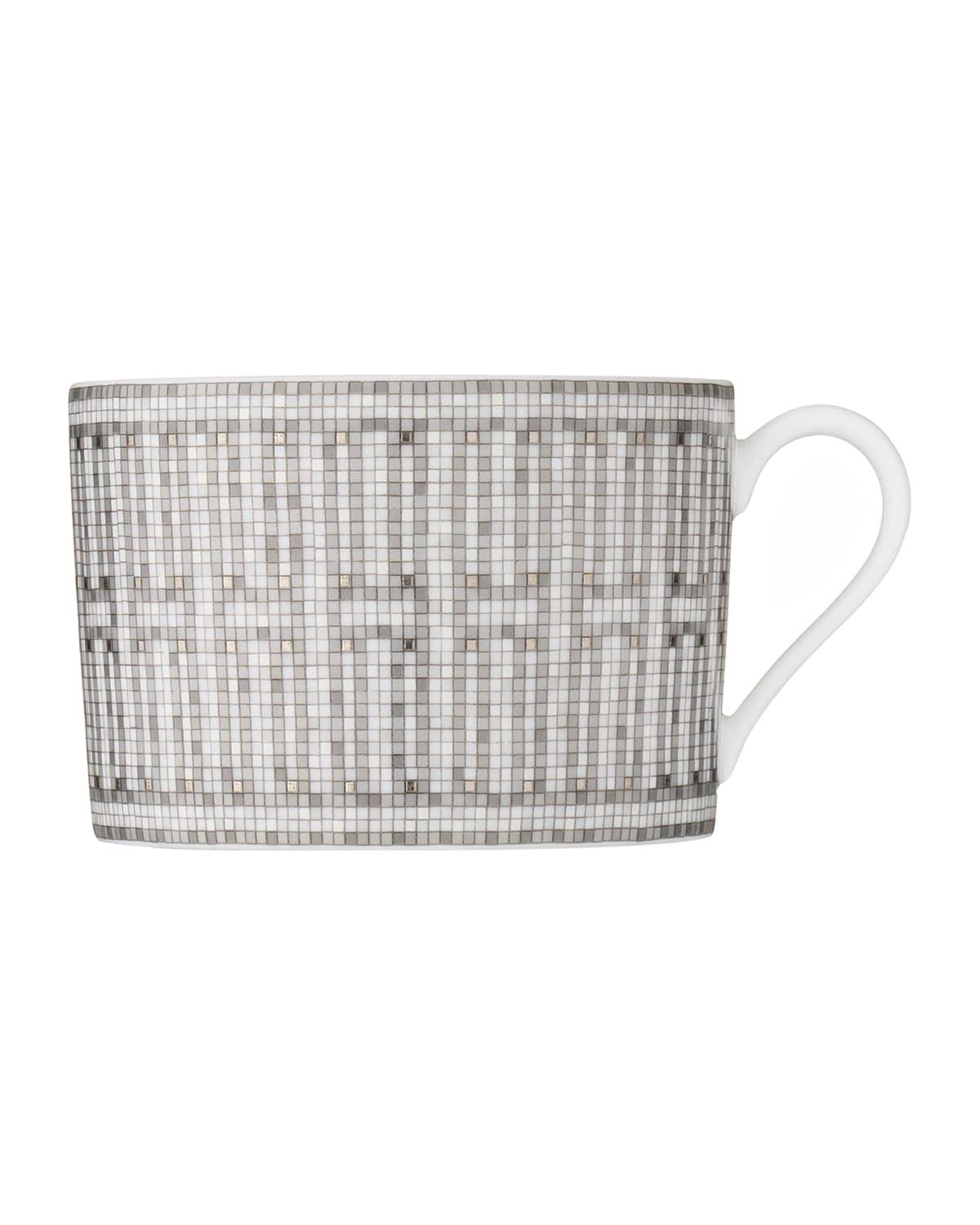 Hermès Mosaique AU 24 Platinum Breakfast Cup and Saucer