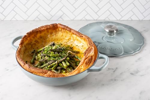 Le Creuset Signature Enameled Cast Iron Petal Braiser, 2.25qt., Coastal Blue