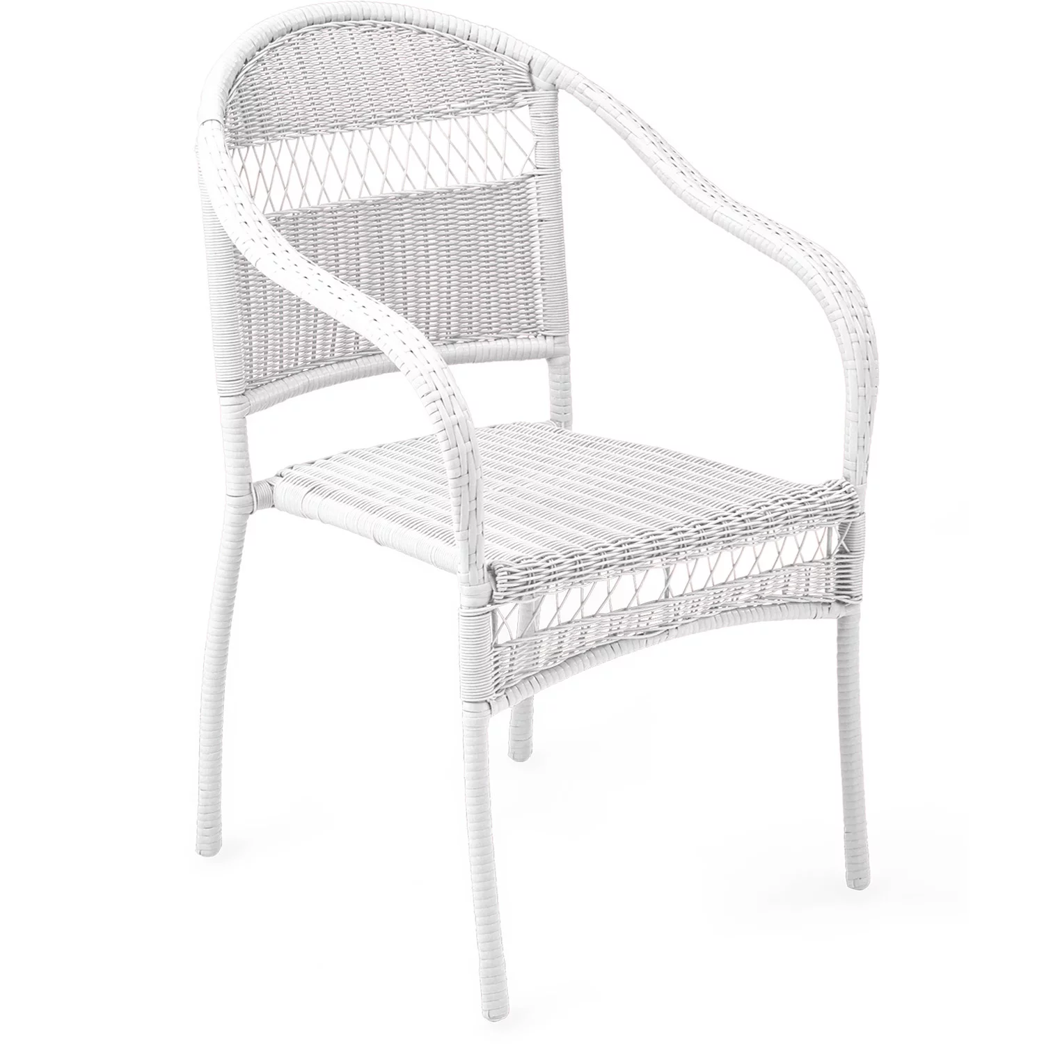 Tangier Wicker Stacking Chair - White