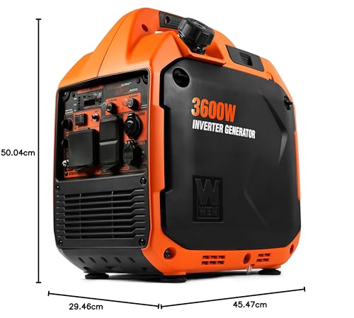 WEN Quiet and Lightweight 3600-Watt Dual Fuel RV-Ready Portable Inverter Generator with Fuel Shut Off and CO Watchdog (DF360iX)
