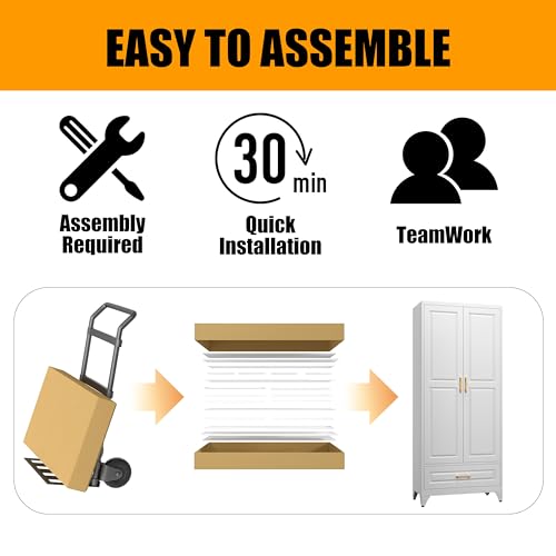 71" Tall Metal Storage Cabinet, Kitchen Pantry Storage Cabinets with Doors and 4 Shelves, White Pantry Cabinet, Utility Kitchen Cupboard, Large Steel Cabinets for Dining Room, Office, Living Room