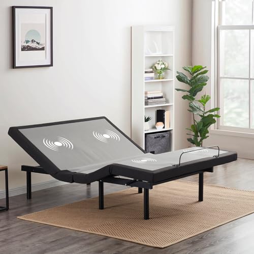 Nestl Basic Adjustable Bed Base, Full Size Bed Frame, Motorized Head and Foot Incline, Adjustable Bed Frame, Wireless Remote, Fast & Easy Assembly