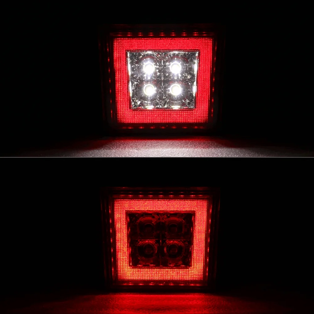 Ikon Motorsports Compatible with 06-11 Civic 4Dr MG RR Style Rear Diffuser Twin Outlet W/Red 3rd Brake Light