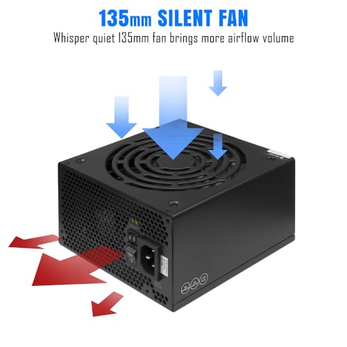 PC Computer Power Supply Modular 1000W 80 Plus Gold Certified ATX 3.0 & PCIE-5.0 Compliant, High-Performance, Efficiency, and Reliability. Active PFC, and All Protections