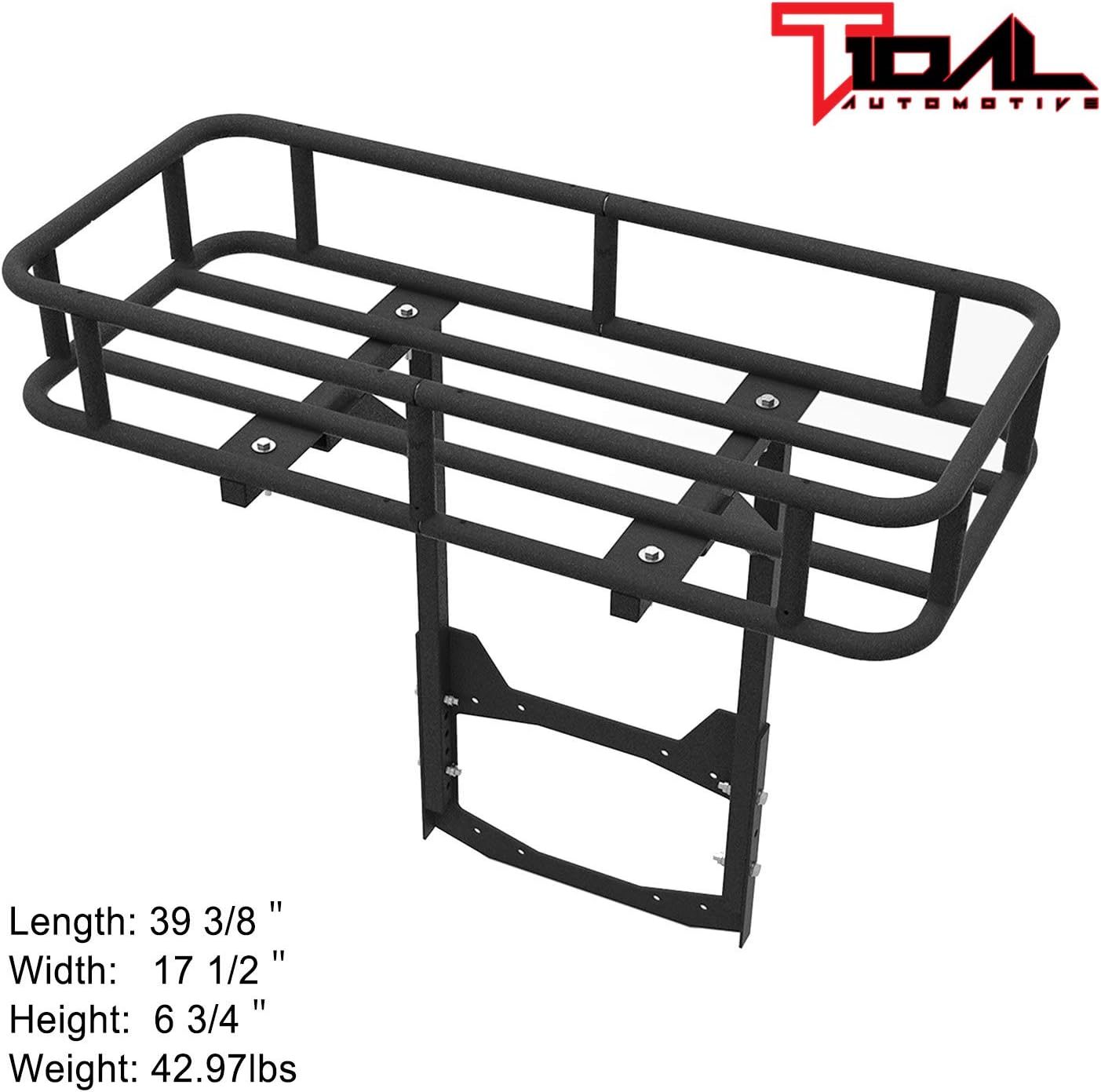 Tidal Rear Cargo Carrier Basket on OE Tailgate with Jack Mount Fit for 18-22 Wrangler JL