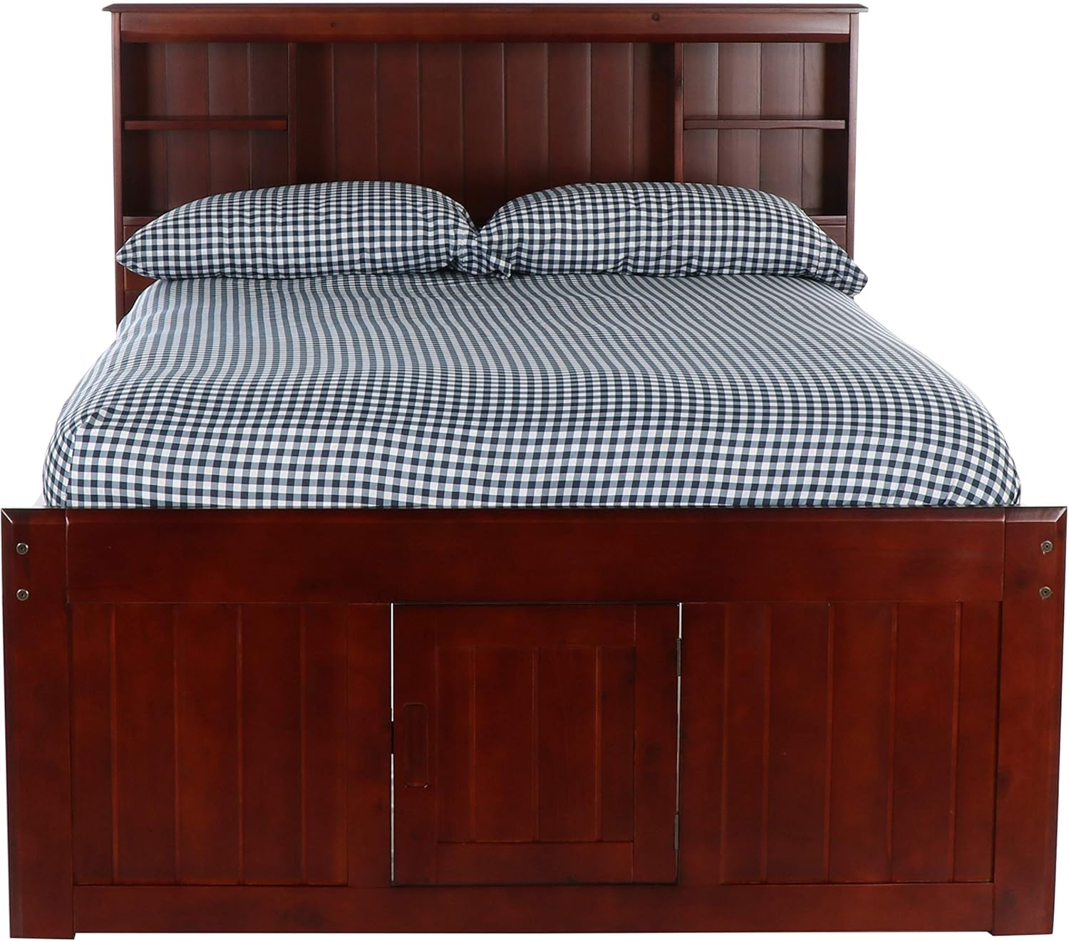 Discovery World Furniture Full Bookcase Bed with 6 Drawers Merlot