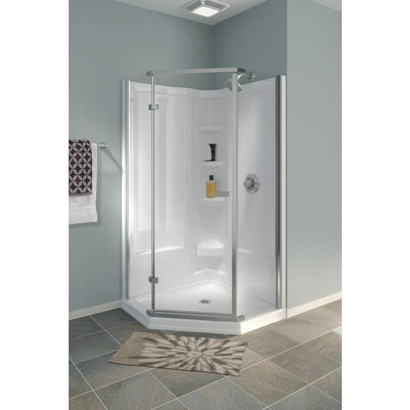 Delta 422061 Frameless Neo-Angle Shower Kit, Stainless