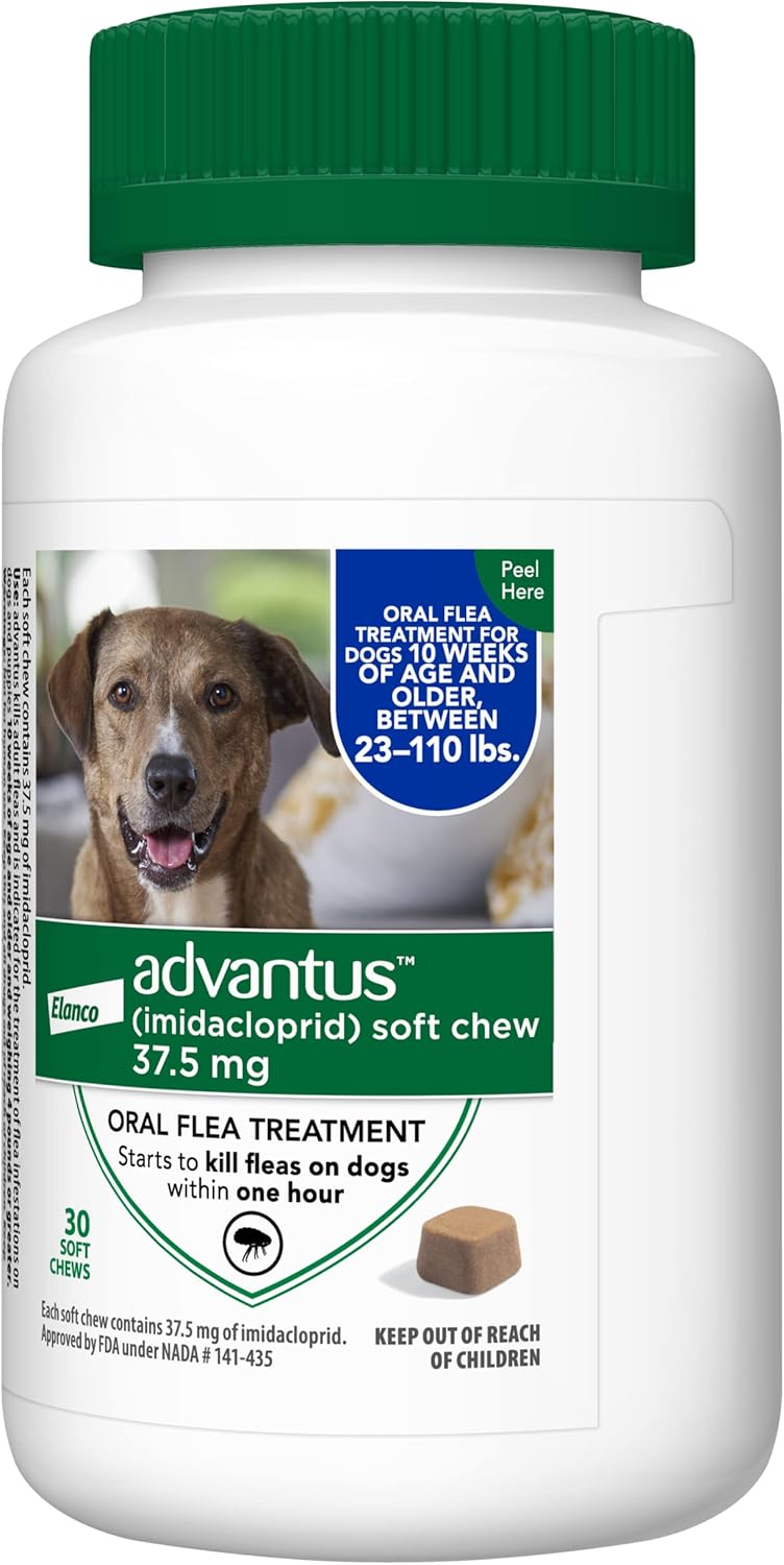 Advantus (Imidacloprid) 30-Count Chewable Flea Treatment for Large Dogs, 23-110 Pounds Pack of 2