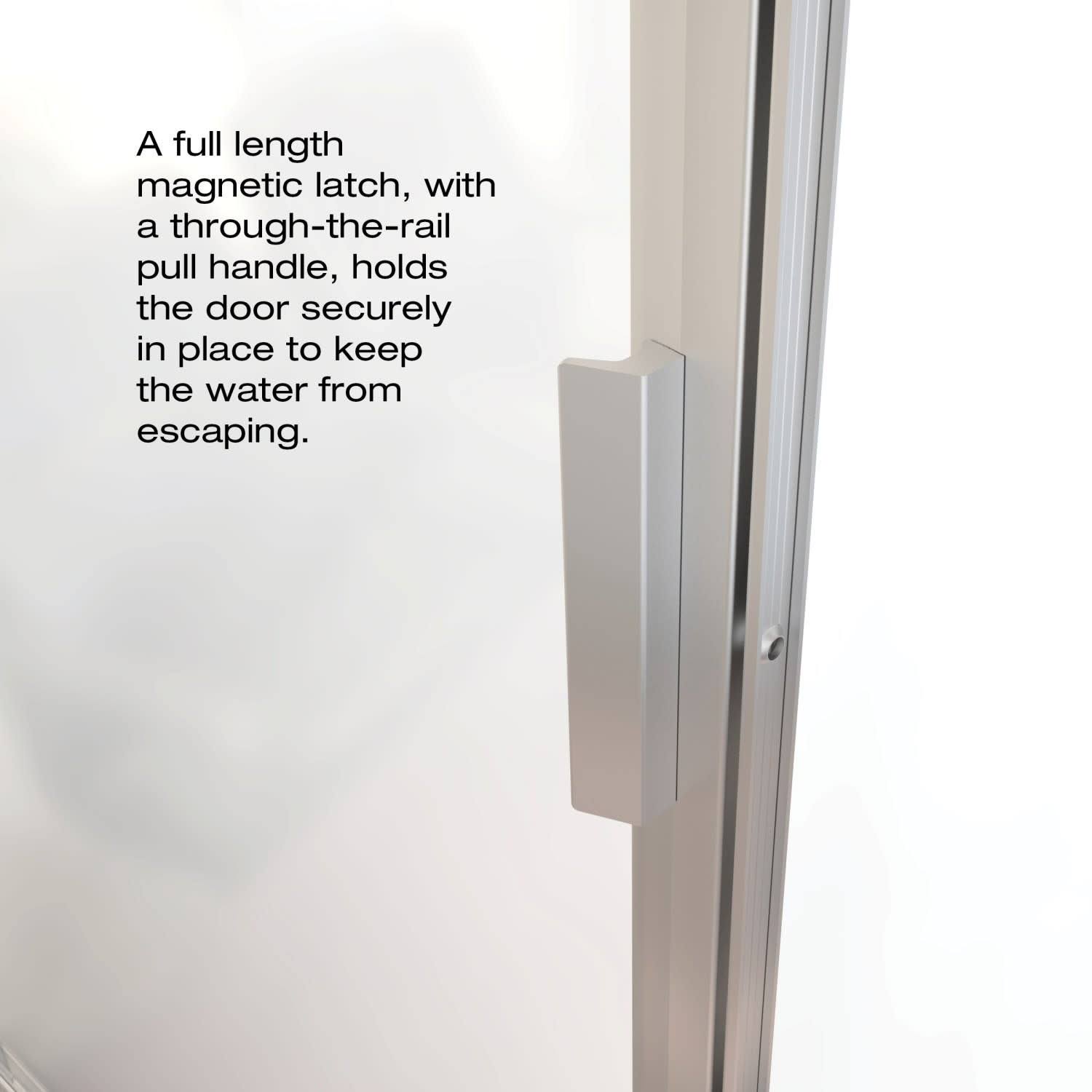 Basco A001-8CL Deluxe 63-1/2x22 High x 32-7/8x22 Wide Pivot Framed Shower Door with Silver