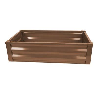 2 ft. x 4 ft. x 10 in. Antique Iron Pre-Galvanized Powder Coated Steel Raised Garden Bed Arlmont u0026 Co. Color: Brown