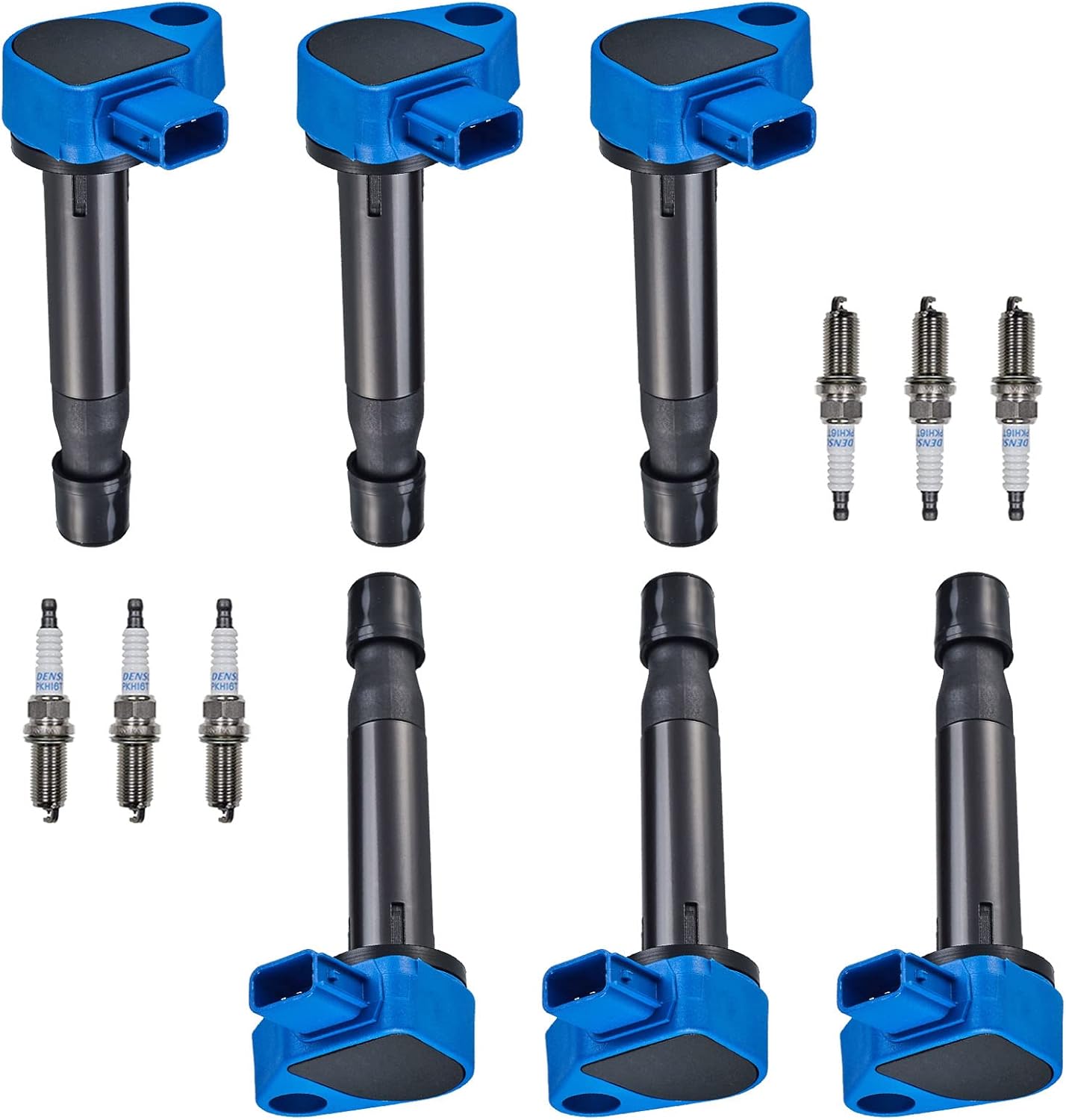 MCK 6pcs High Performance Ignition Coil Pack and Platinum Spark Plug Compatible With Acura Honda CL TL Accord Odyssey 1999 2000 2001 2002 2003 2004 2005 3.0L 3.0 3.2L 3.2 3.5L 3.5 V6 UF242