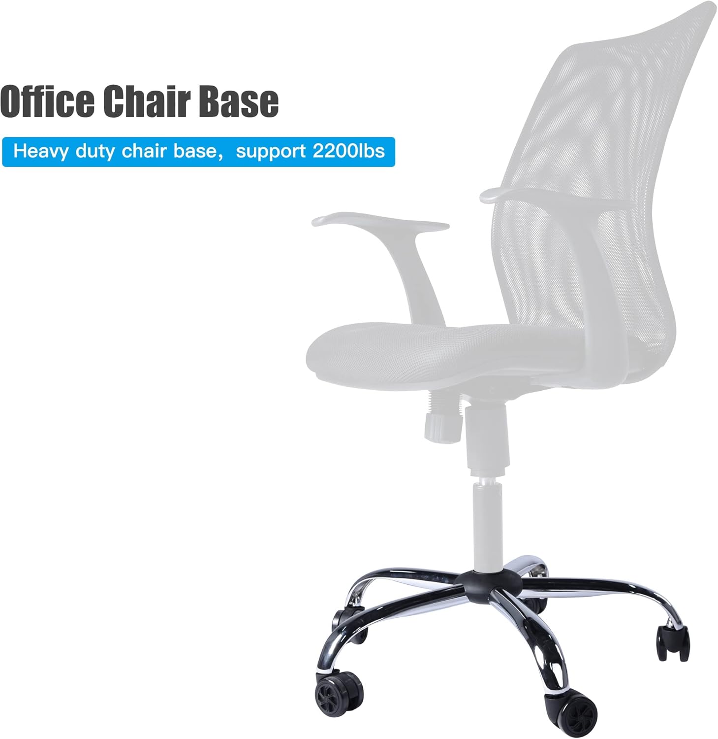 28inch (700 mm) Universal Heavy Duty Office Desk Chair Base with Casters Kits Replacement