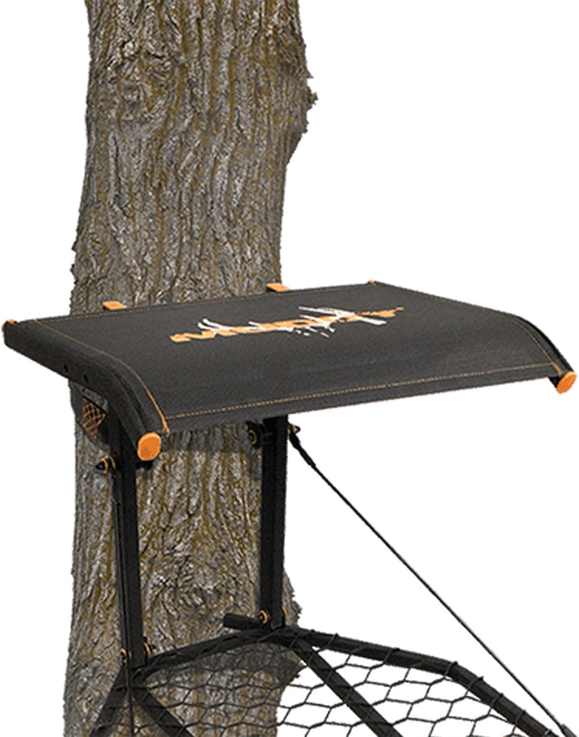 Muddy The Boss XL Wide Stance Hang On 1 Person Hunting Tree Stand Platform with Silent Straps, FlexTek Seating, and Extra Wide Platform (2 Pack)