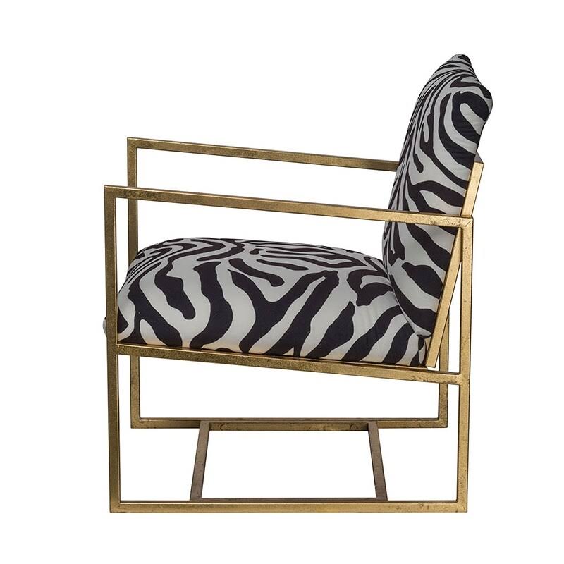 A u0026 B Home Zebra Print Armchair