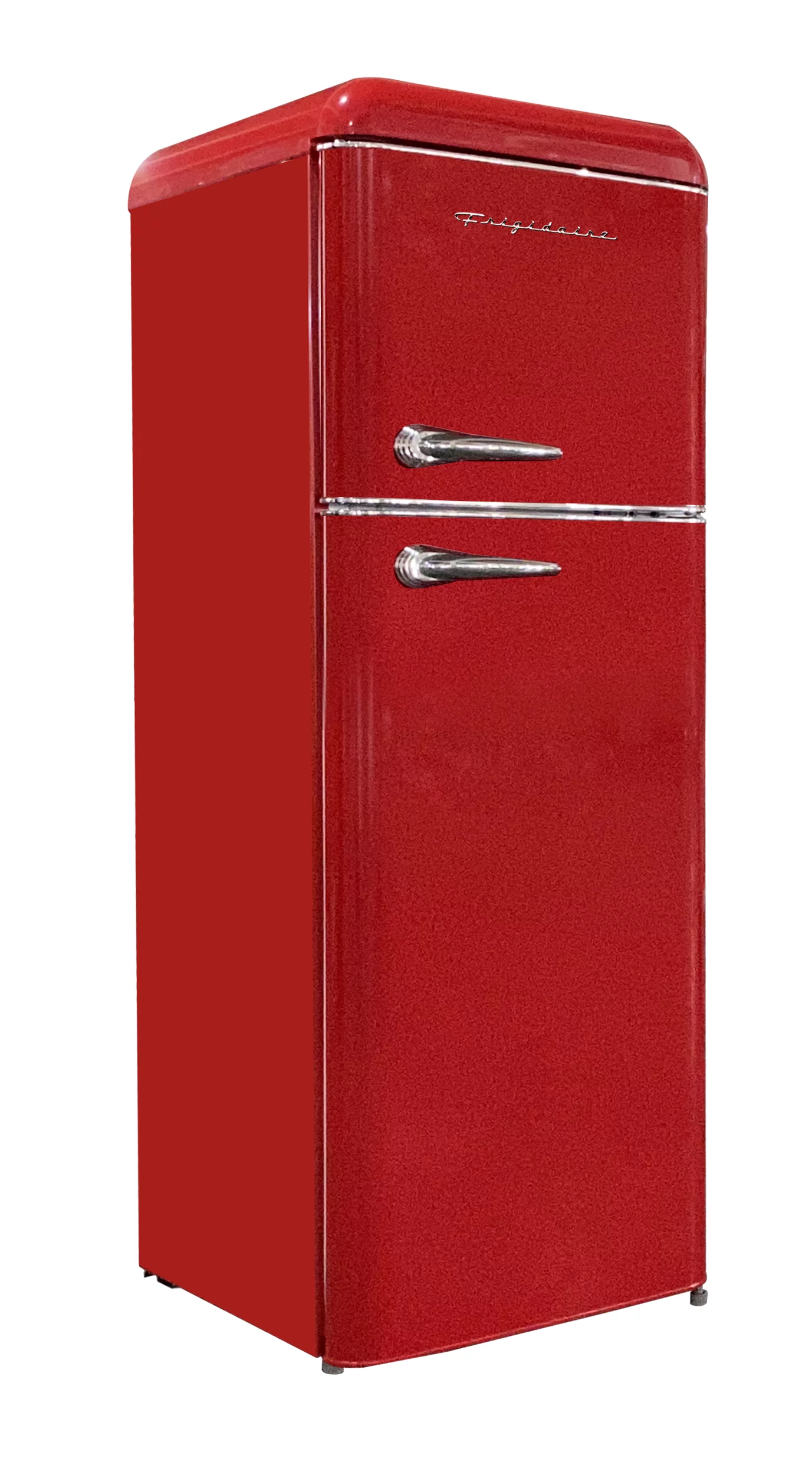 Frigidaire 7.5 Cu. Ft. Top Freezer Refrigerator in RED, Rounded Corners - RETRO, EFR756