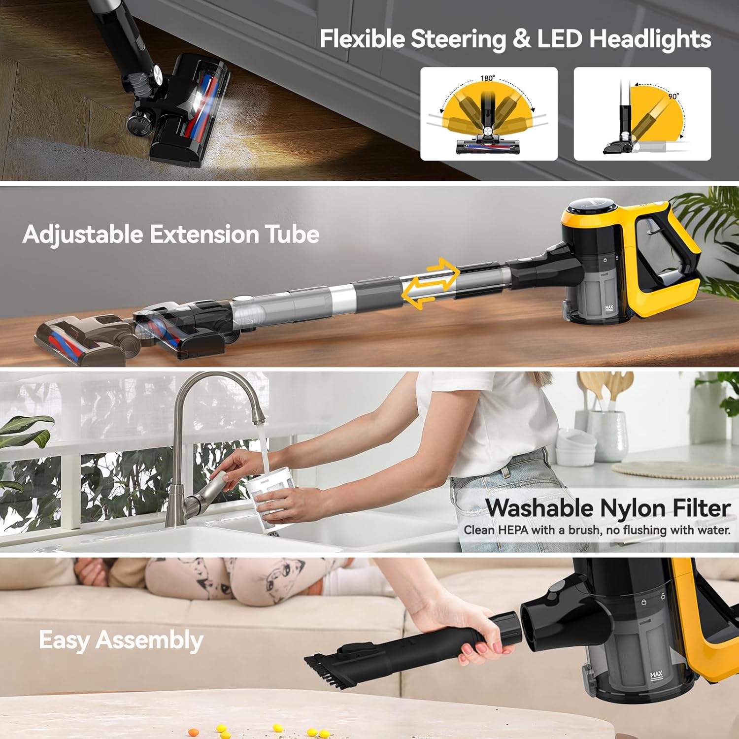 Tire Inflator Air Compressor Vacuum Cleaner