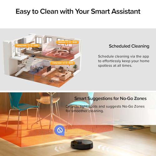 roborock Q5 Max+ Robot Vacuum with Self-Empty Dock, Upgraded from Q5+, 5500 Pa Suction, DuoRoller Brush, Hands-Free Cleaning for up to 7 Weeks, PreciSense LiDAR Navigation, App & Voice Control