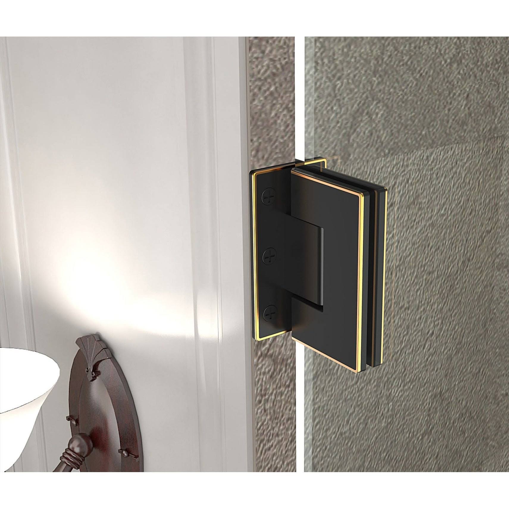 Aston SDR995-CH-27-10 Chrome Cascadia 27x22 x 72x22 Completely Frameless Hinged Shower Door