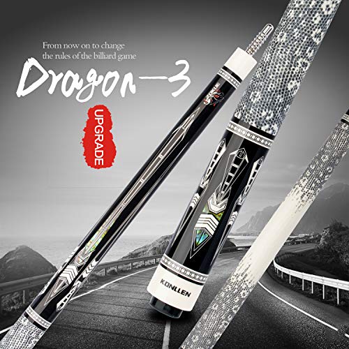 KONLLEN Pool Cue Stick Pro Taper Canadian Maple Billiard Pool Sticks for Adults with Low Deflection Shaft (10.5mm/11.5mm/12.5mm Tip) Professional Billiard Cue Set with Extension and Cue Case