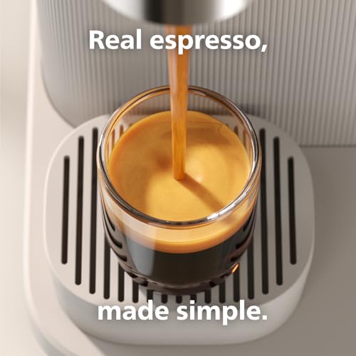Philips Baristina Espresso Machine, Grind, Tamp & Brew Coffee Beans in One Swipe, Compact, 16 Bar Pump Pressure, Automatic Grinder, Black with Black Portafilter (BAR300/60)