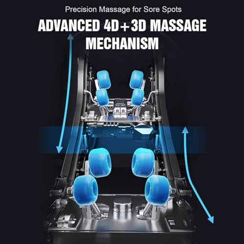 2024 A688 Heaven Duet Massage Chair-4D & 3D Dual-Mechanism Zero Gravity Recliner with Yoga Stretch and Electric Automatic Footrest Extension-Full Body Relaxation (Black)