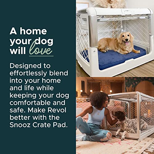 Diggs Revol Dog Crate (Collapsible Dog Crate, Portable Dog Crate, Travel Dog Crate, Dog Kennel) for Large Dogs and Puppies (Ash)