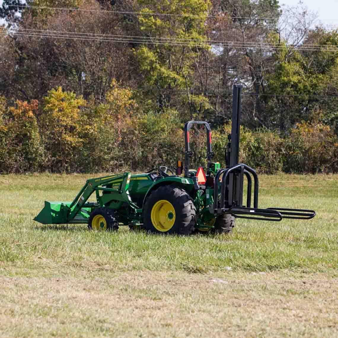 Titan Attachments 3 Point Hydraulic Hay Bale Lift Fits Category 1 and 2 Tractors