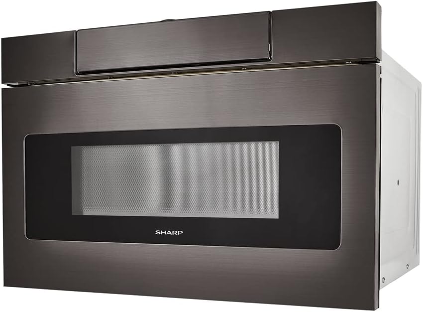Sharp SMD2470AH 24 inch 1.2 cu. ft. 950W Microwave Drawer Oven Black Stainless Steel Bundle with 3 YR CPS Enhanced Protection Pack