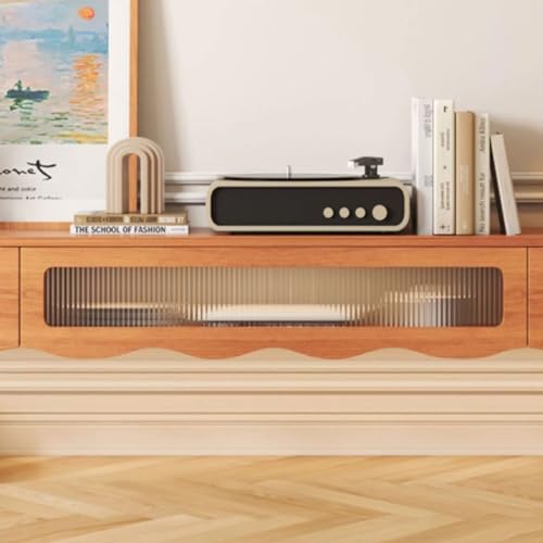 TV stand, Household Floating TV Stand, Wall Mounted Entertainment Center and Cabinet Shelf, TV Console with Storage, Media Console for DVD Player, Space-Saving Under TV Shelf for Bedroom, Living Room
