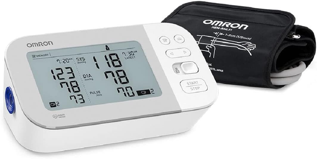 OMRON Gold Blood Pressure Monitor, Premium Upper Arm Cuff, Digital Bluetooth Blood Pressure Machine, Stores Up To 120 Readings for Two Users (60 readings each)
