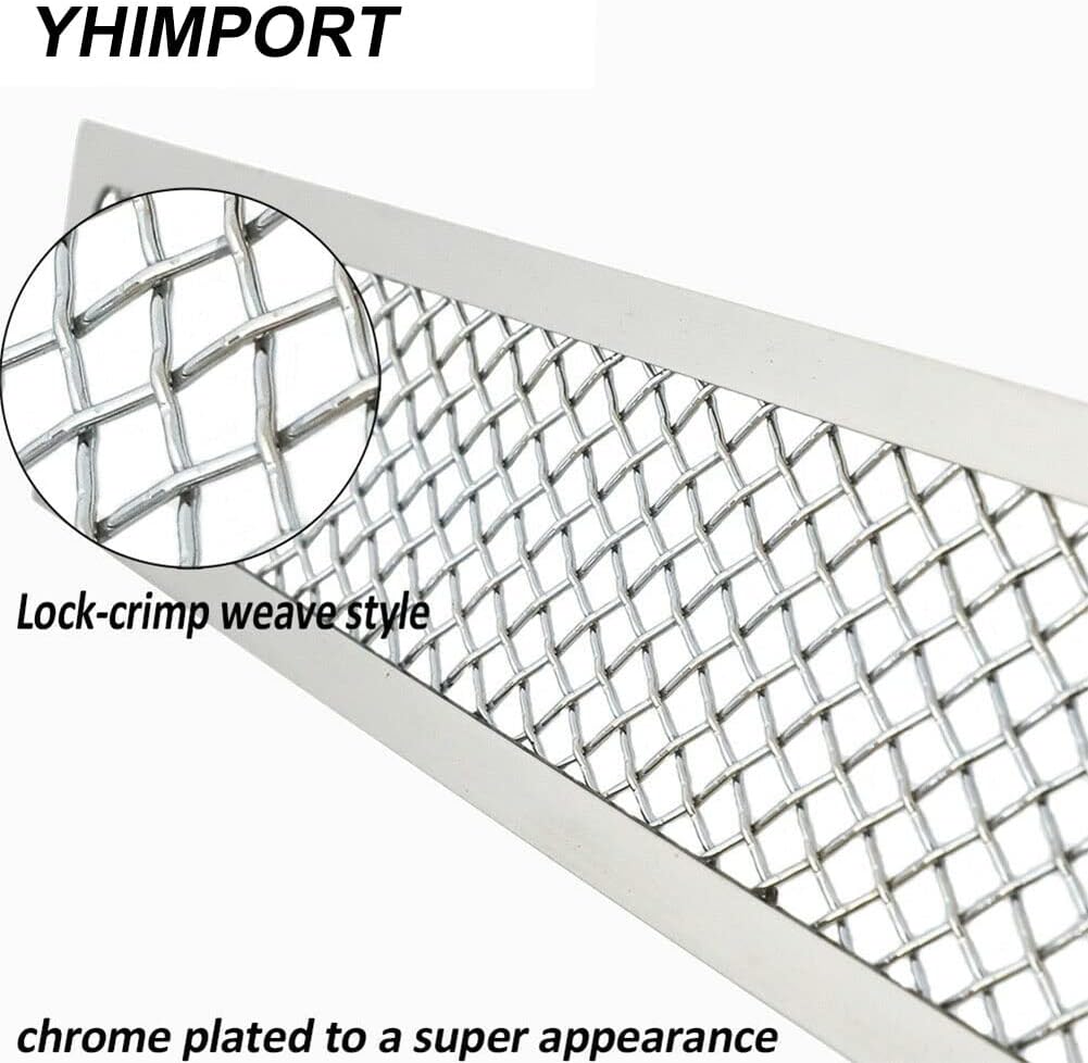 Stainless Steel Mesh Grille Compatible with 2008 2009 2010 2011 2012 2013 Cadillac CTS Chrome Grill Lower Front Grill Insert