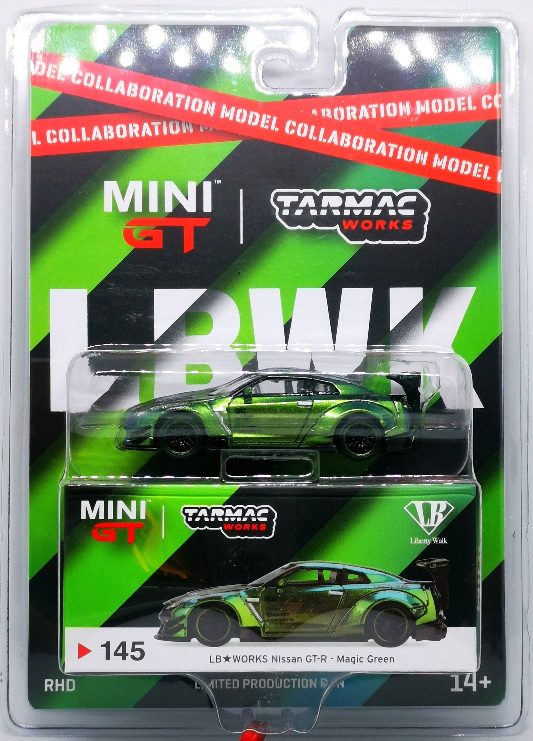 Nissan Skyline GT-R Type 2 Rear Wing Version 3 Tarmac Works Liberty Walk lb Works 1:64 Diecast Model - True Scale Miniatures MGT