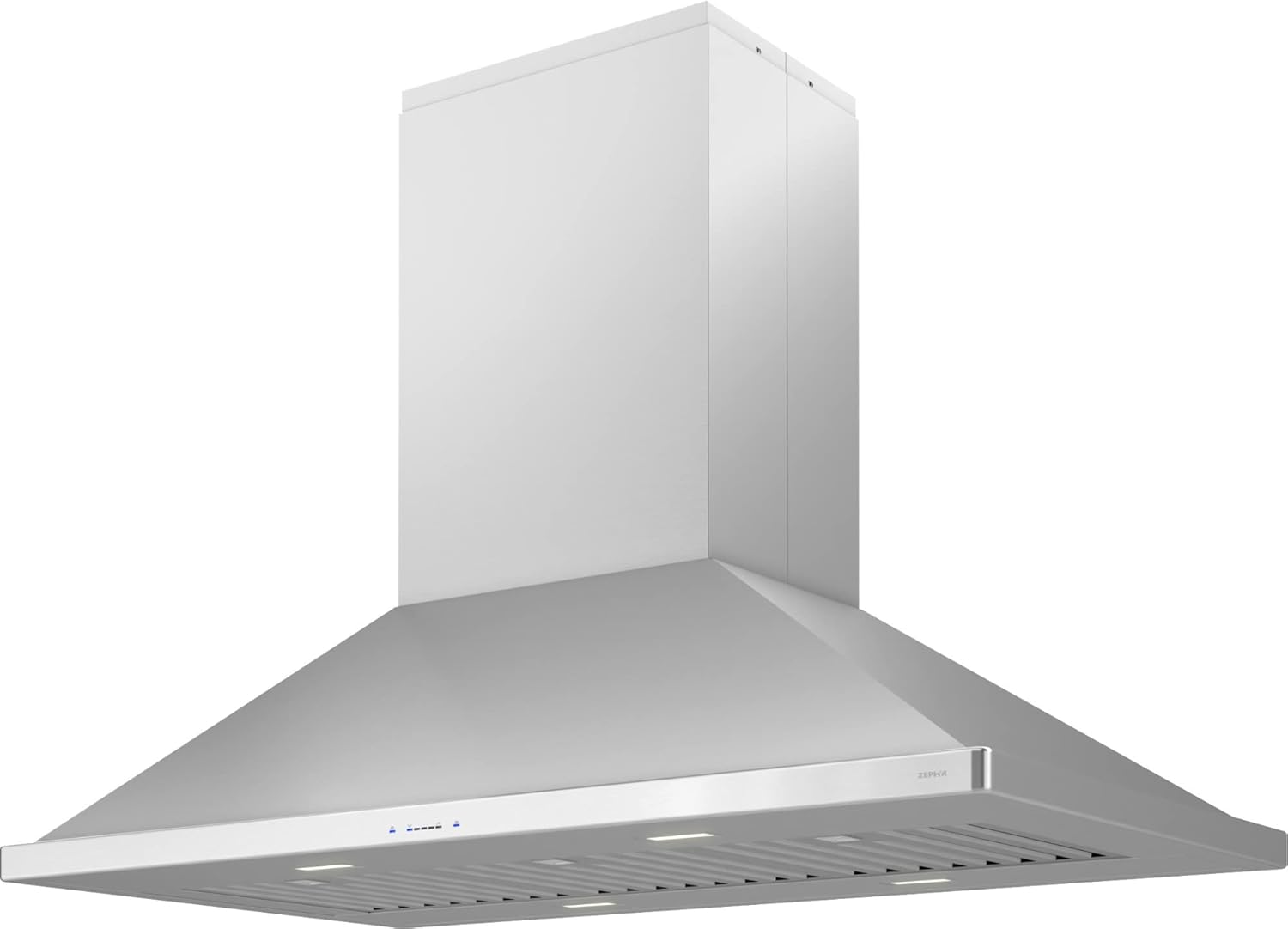 Zephyr ZSL-E42C Sienna Pro Island 390-1200 CFM 42 Inch Wide Island Range Hood with Airflow Control Technology and ICON Touch Controls - Stainless Steel