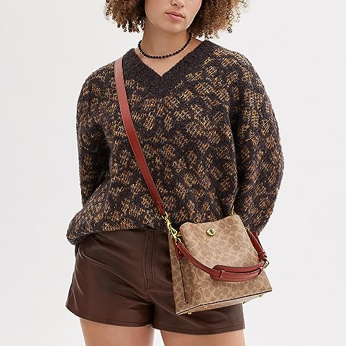 Coach Womens Polished Pebble Leather Willow Shoulder Bag