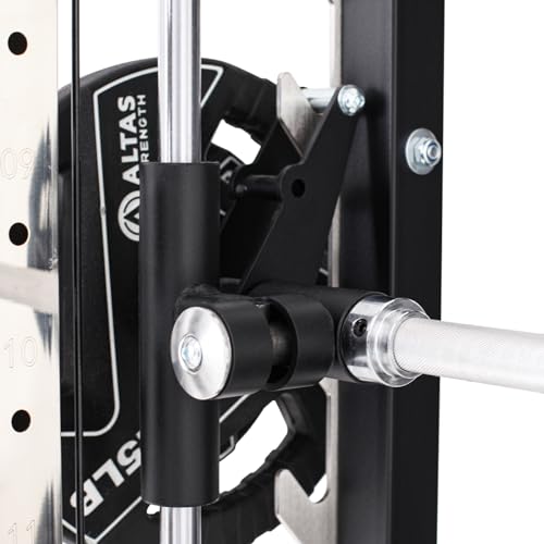 Altas Strength Folding Home Gym Smith Machine with Pulley System Gym Squat Rack Weight Bar Upper Body Strength Training Leg Developer Commercial Fitness Equipment Included Accessories 3107