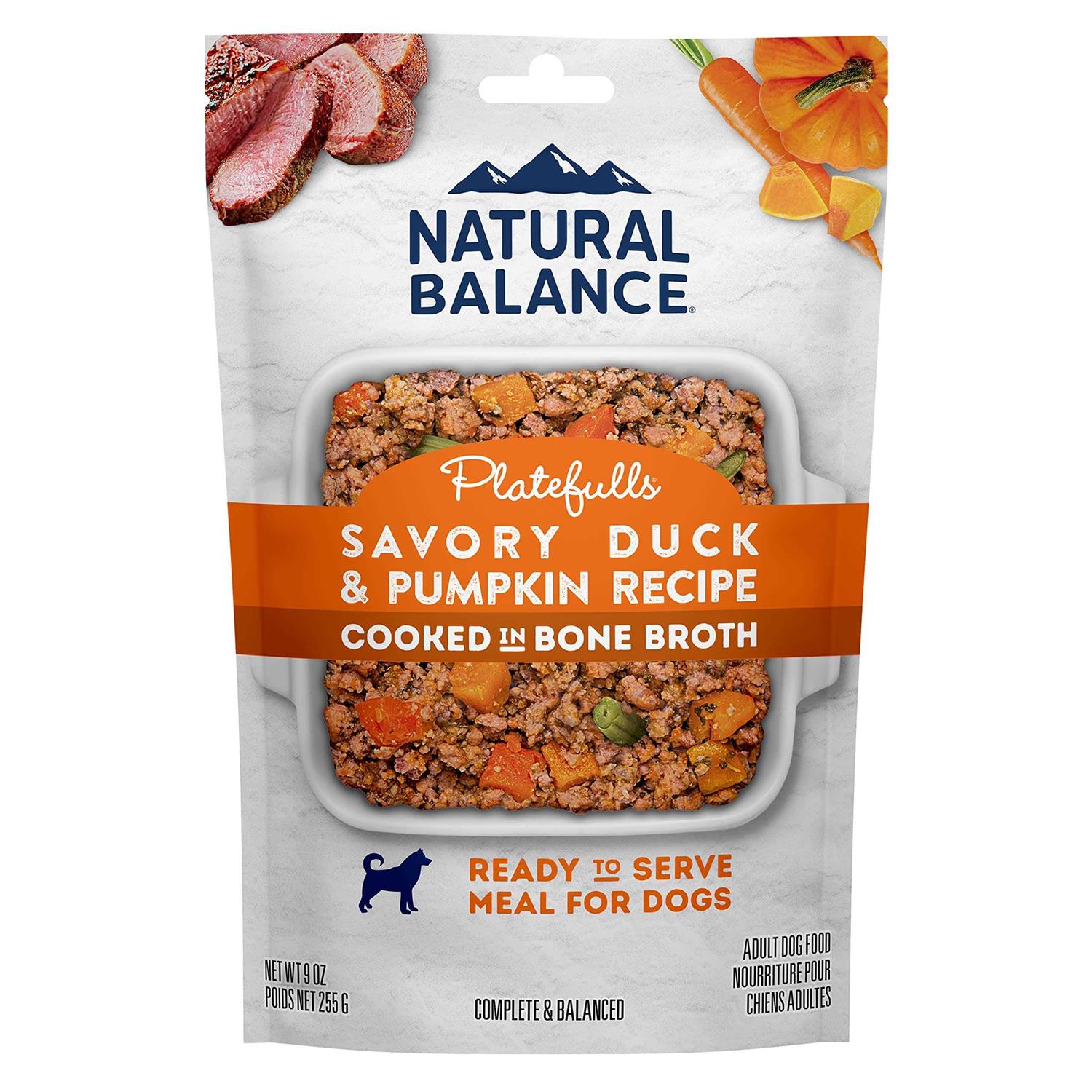 Natural Balance Platefulls Savory Duck &amp; Pumpkin Recipe Wet Dog Food - Pet Supplies online store