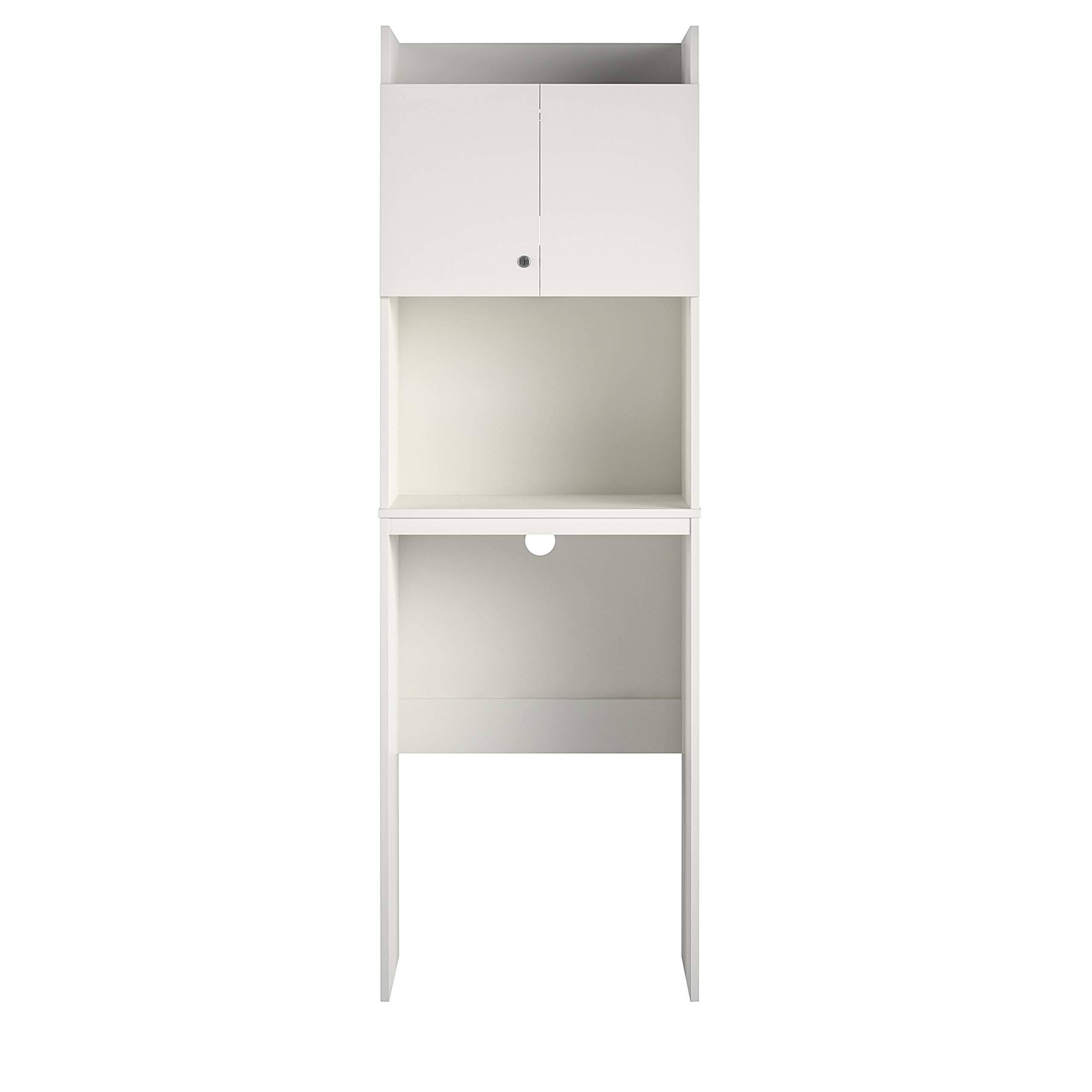 Ameriwood Home Clarkson Mini Refrigerator Storage Cabinet, White