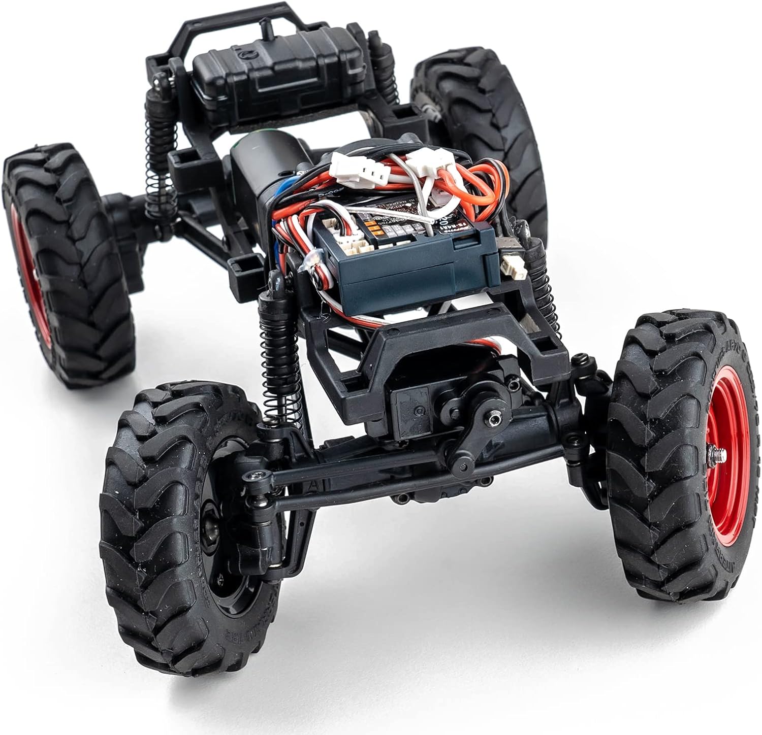 BEEZRC FMS RC Crwaler 1/24 Scale FCX24 Power Wagon RTR 4WD 2.4GHz 3CH Offroad RC Car Model Vehicle Hobby Grade Remote Control Car(Red)
