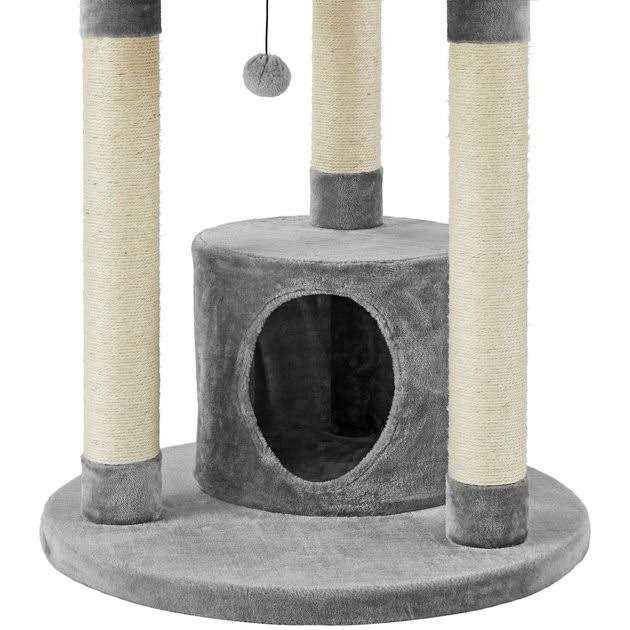 Frisco 59.5-in Heavy Duty Faux Fur Cat Tree Condo - Pet Supplies online store