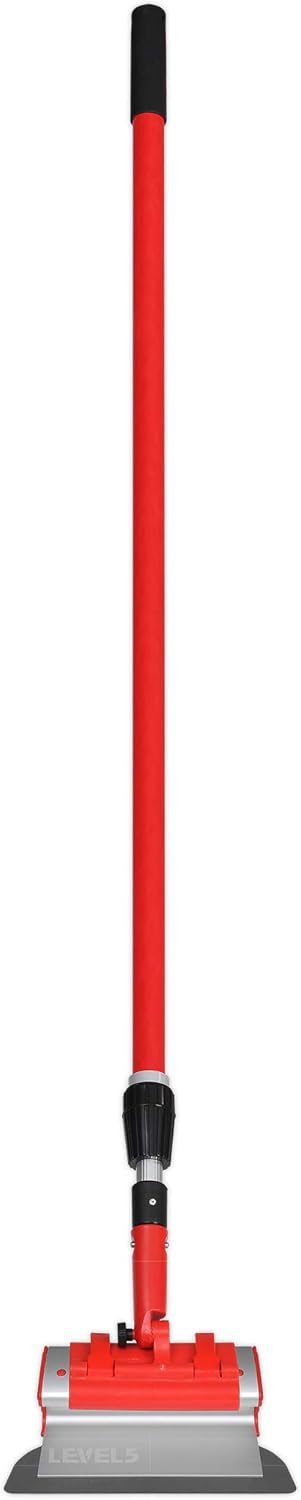 LEVEL5 Skimming Blade Combo, 10 Blade + 40 - 67 Extension Handle | Smoothing/Knockdown Drywall Knife | Extruded Aluminum & European Stainless Steel Construction | High-Impact End Caps | 5-422