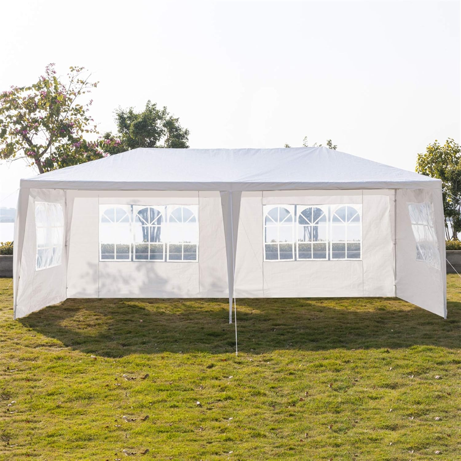 Upgraded Outdoor Party Tent, Large Tents for Parties, Event, Wedding, Outdoor Canopy Tent with Sidewalls and Windows, Gazebo Tent for Backyard, Garden and Patio (10'x20' 4 Sidewalls)