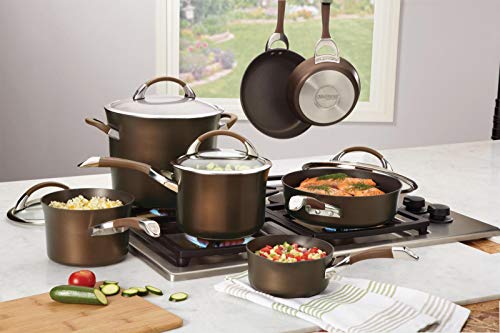 Circulon Symmetry Hard Anodized Nonstick Cookware Pots and Pans Set, 11-Piece, Black
