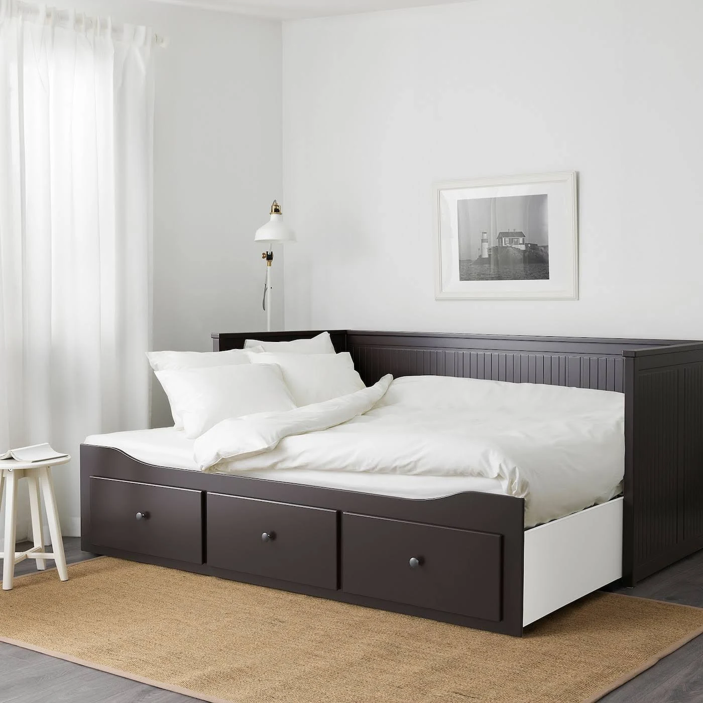IKEA - HEMNES Daybed Frame with 3 Drawers, black-brown, Twin