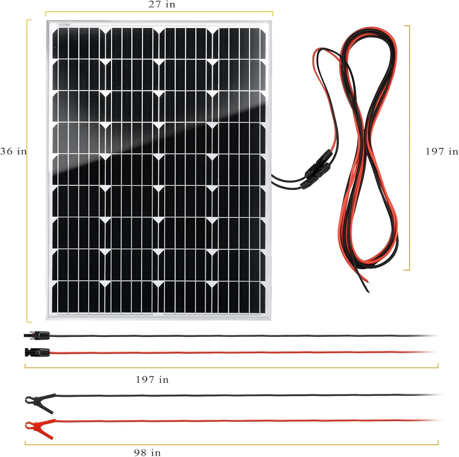 SUNSUL 30 Watt 12V Solar Panel Kit Battery Maintainer Trickle Charger, with Waterproof 5A 12V/24V PWM Solar Charge Controller and Adjustable Solar Panels Mount Rack Bracket (30 Watt with Accessories)